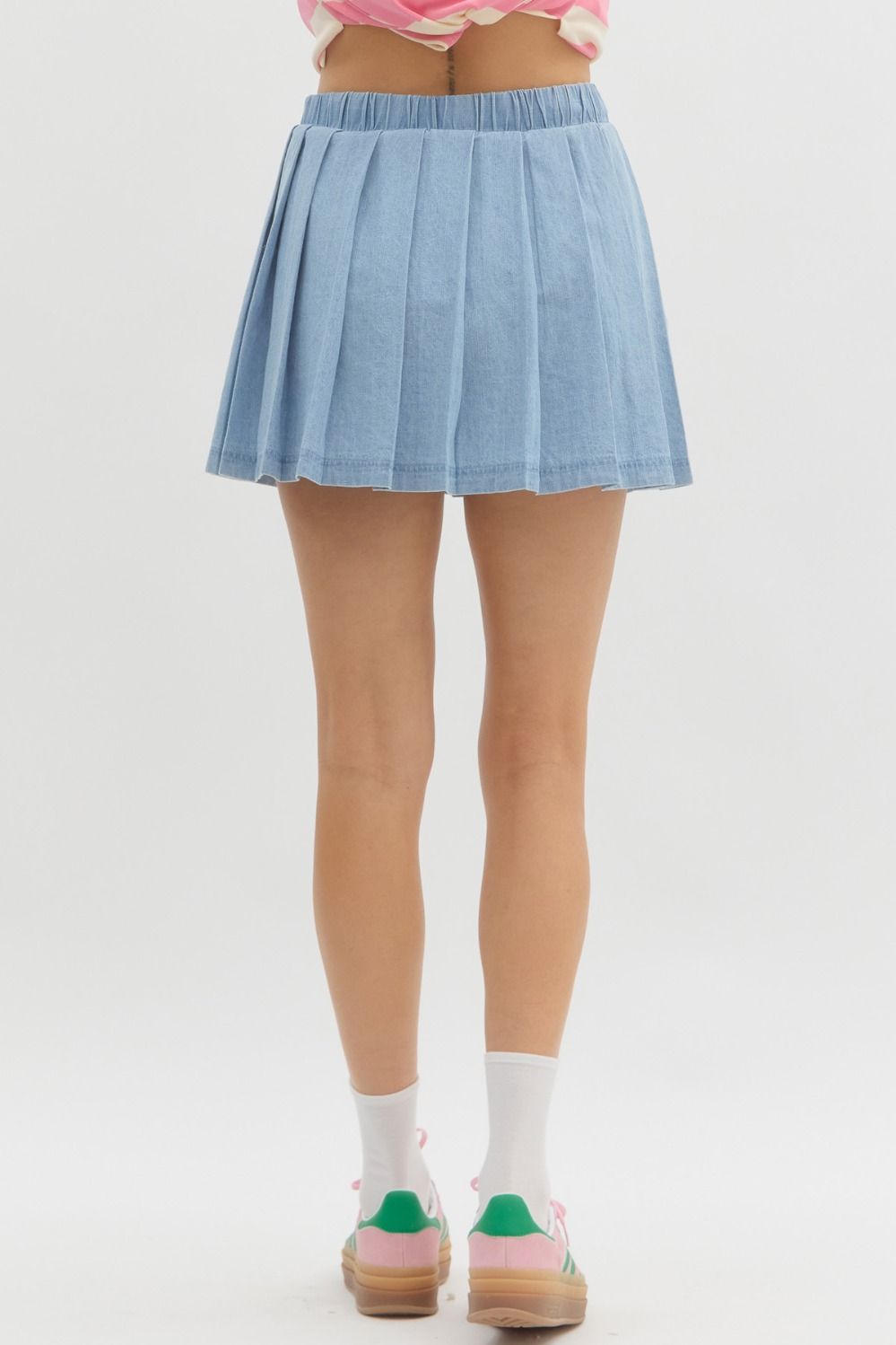 Penny Denim Drawstring Skort