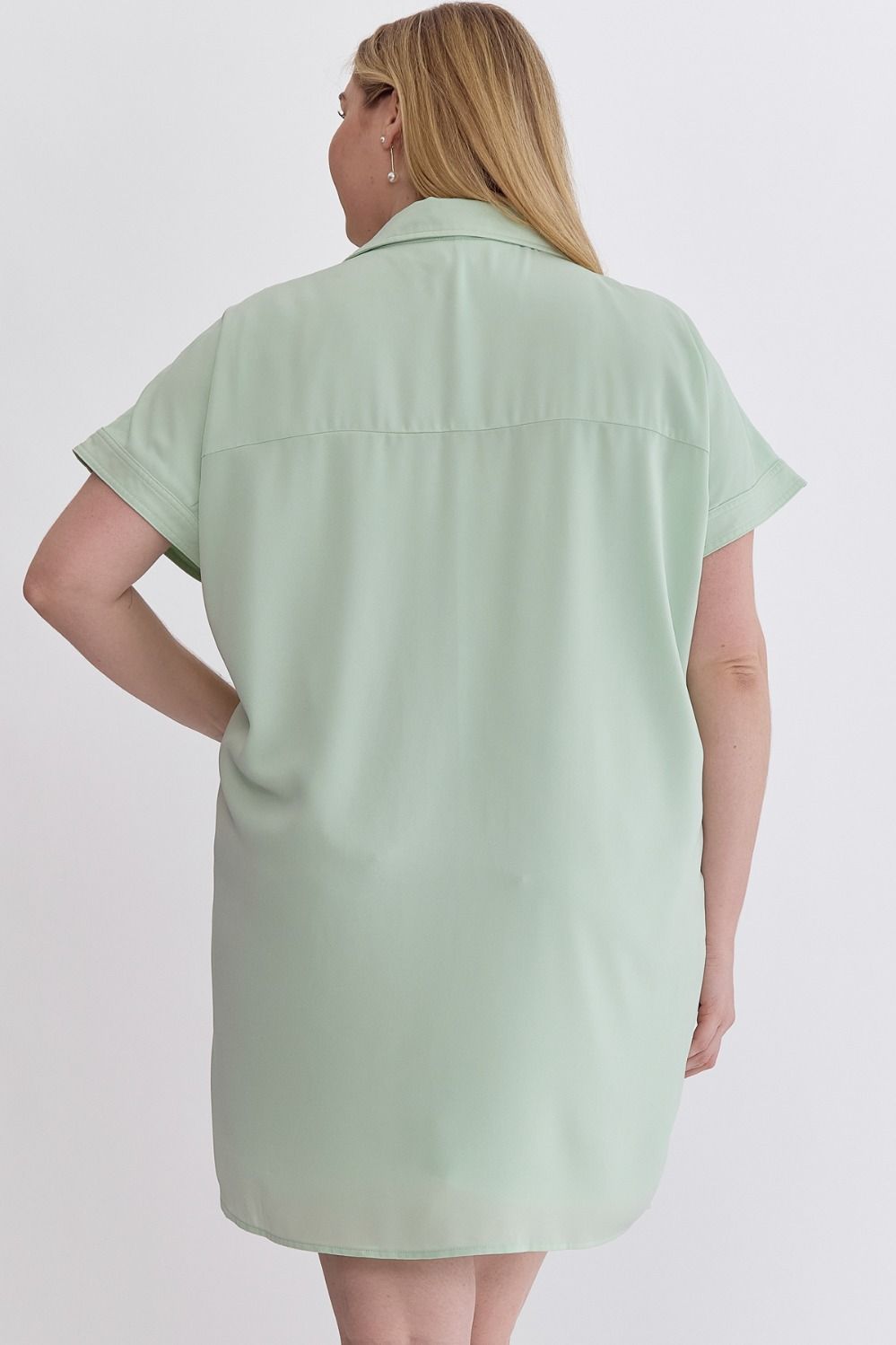 plus size button down shirt dress PLUS SIZE