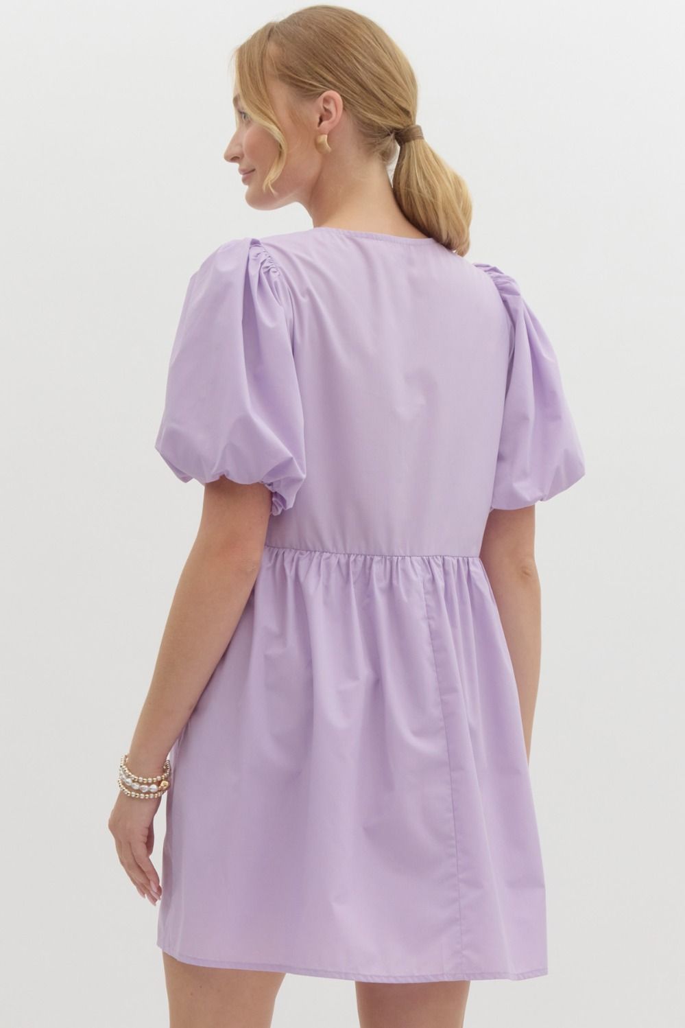 Maisley Babydoll Bow Mini Dress