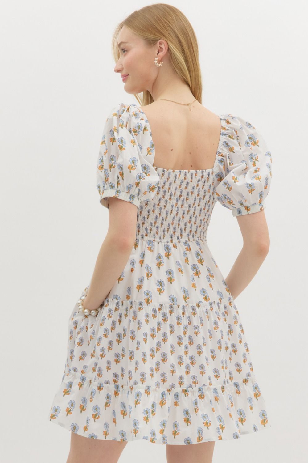 Sophia Floral Motif Mini Dress
