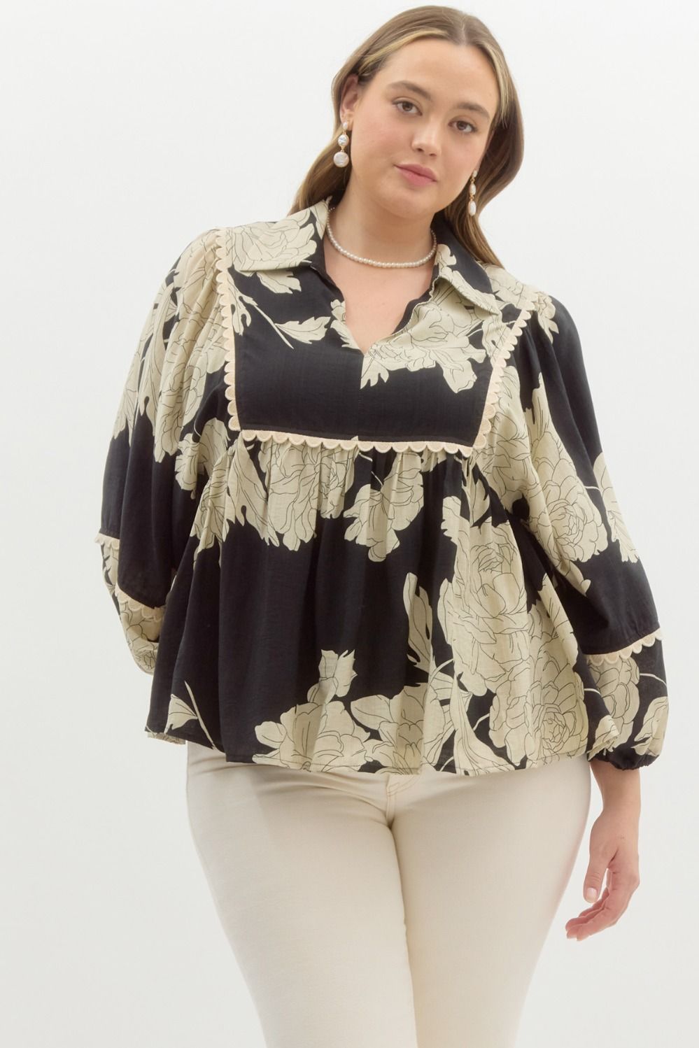 PLUS SIZE | Nikki Floral Top