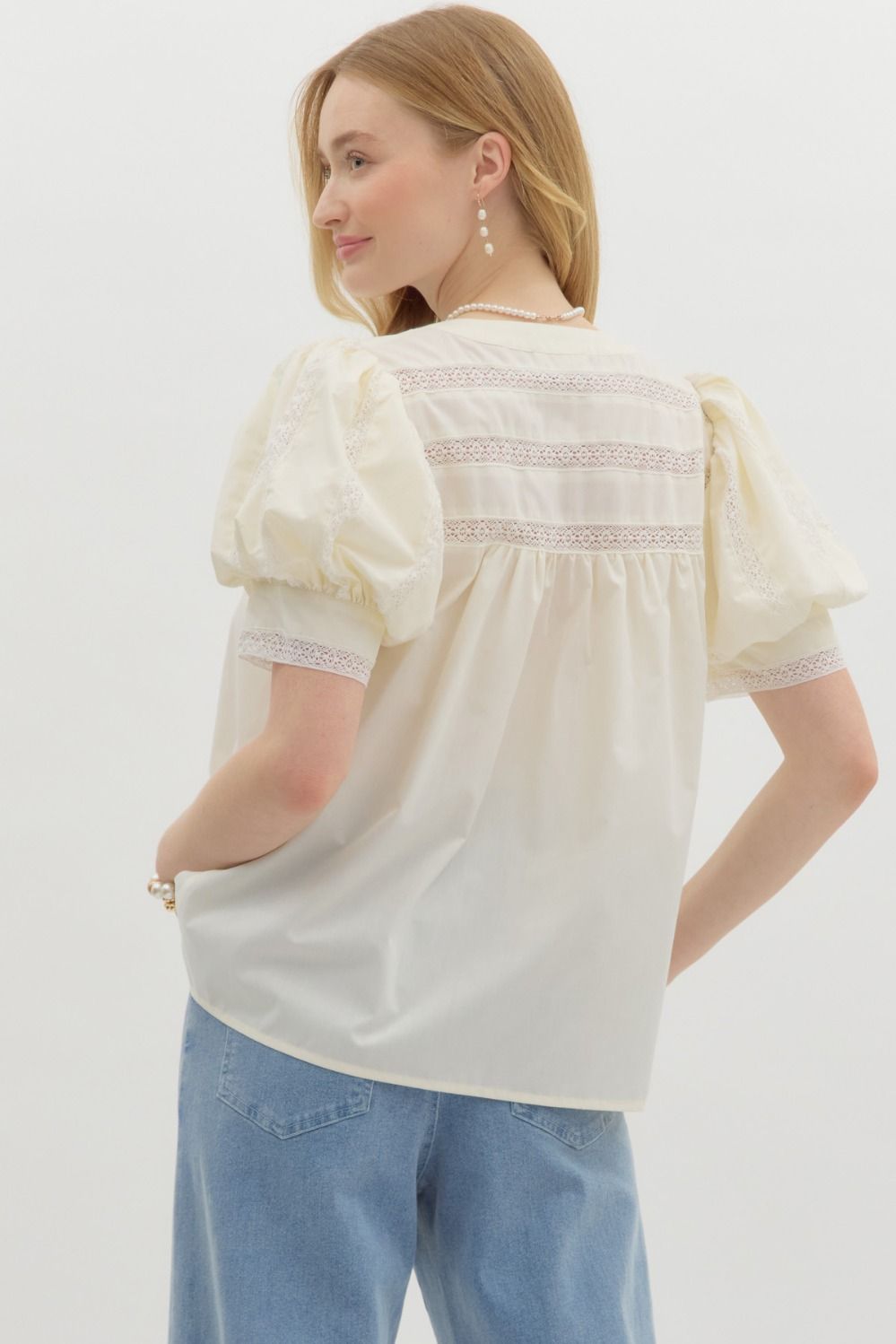 Dottie Lace Inset Blouse