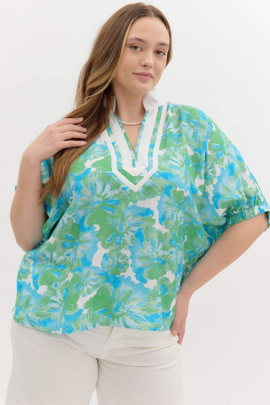 PLUS SIZE | Zaria Floral Blouse