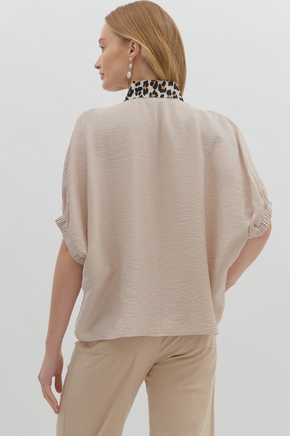 Emily Leopard Accented Blouse