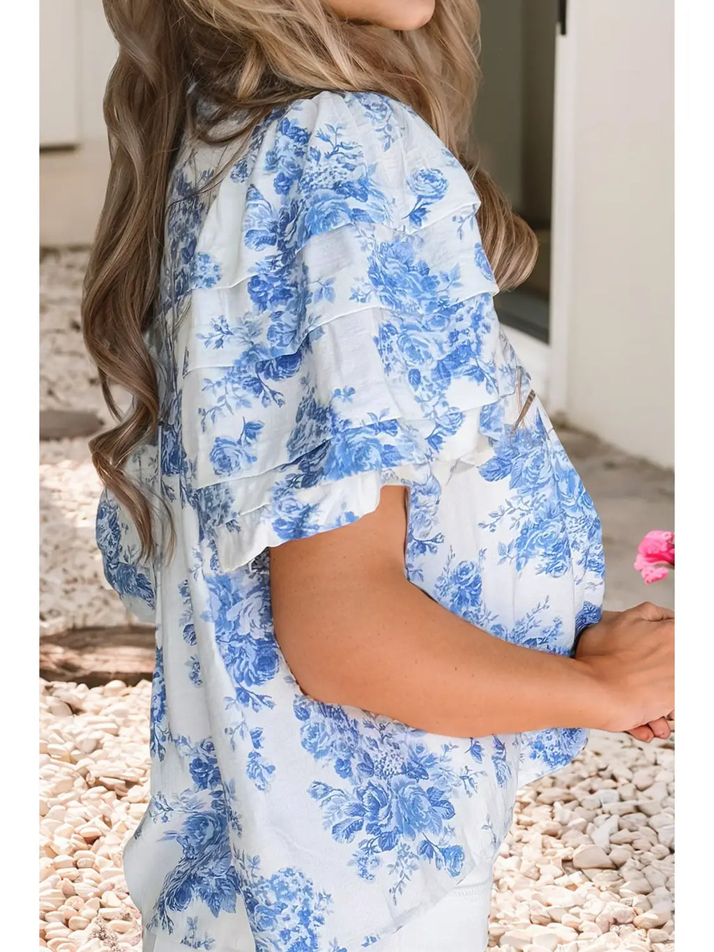 Elowen Floral Pleated Blouse