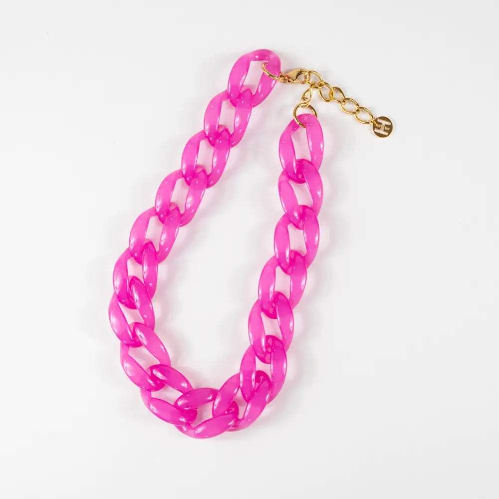 Light Weight Acrylic Chain Link Necklace