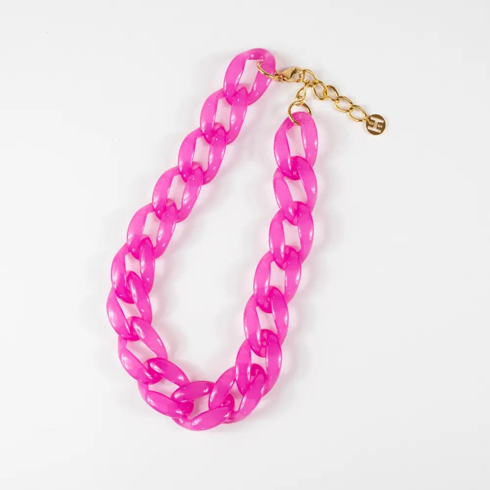 Light Weight Acrylic Chain Link Necklace