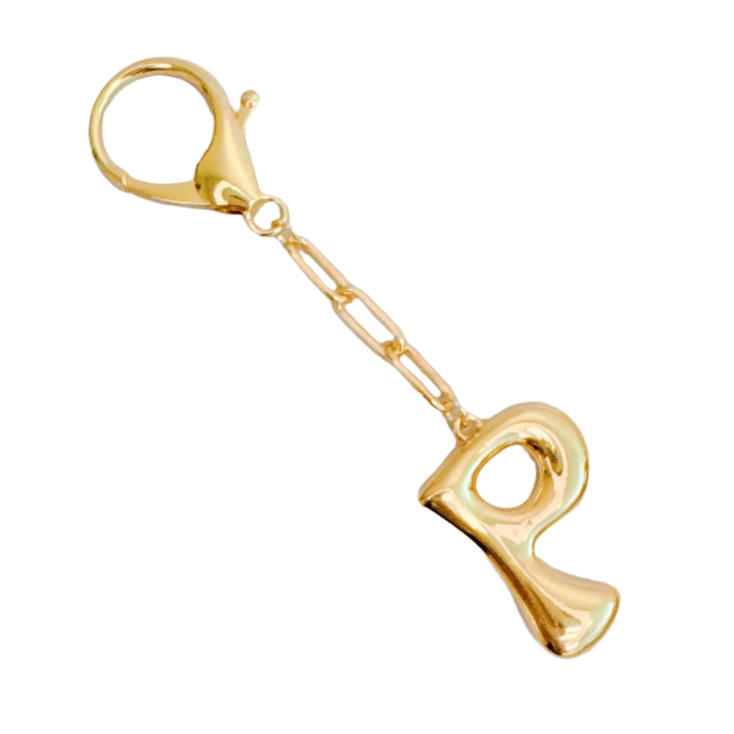 Gold Bubble Initial Purse Charm