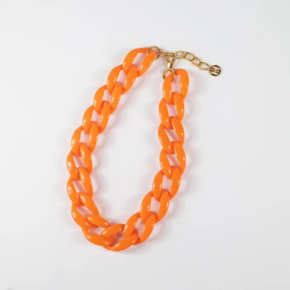 Light Weight Acrylic Chain Link Necklace