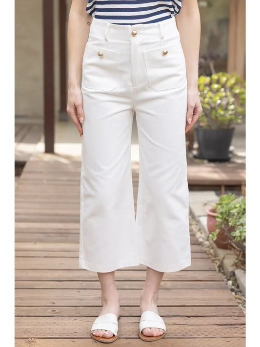 Gold Button Detailed Culottes