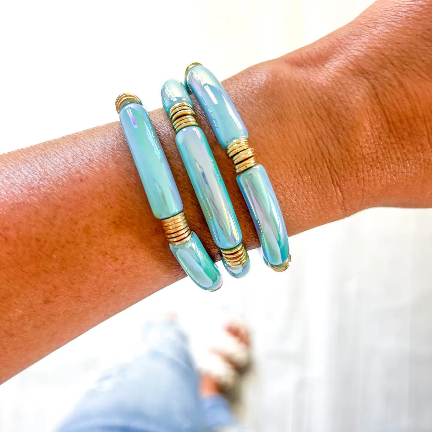 Metallic Radiance Tube Bracelet