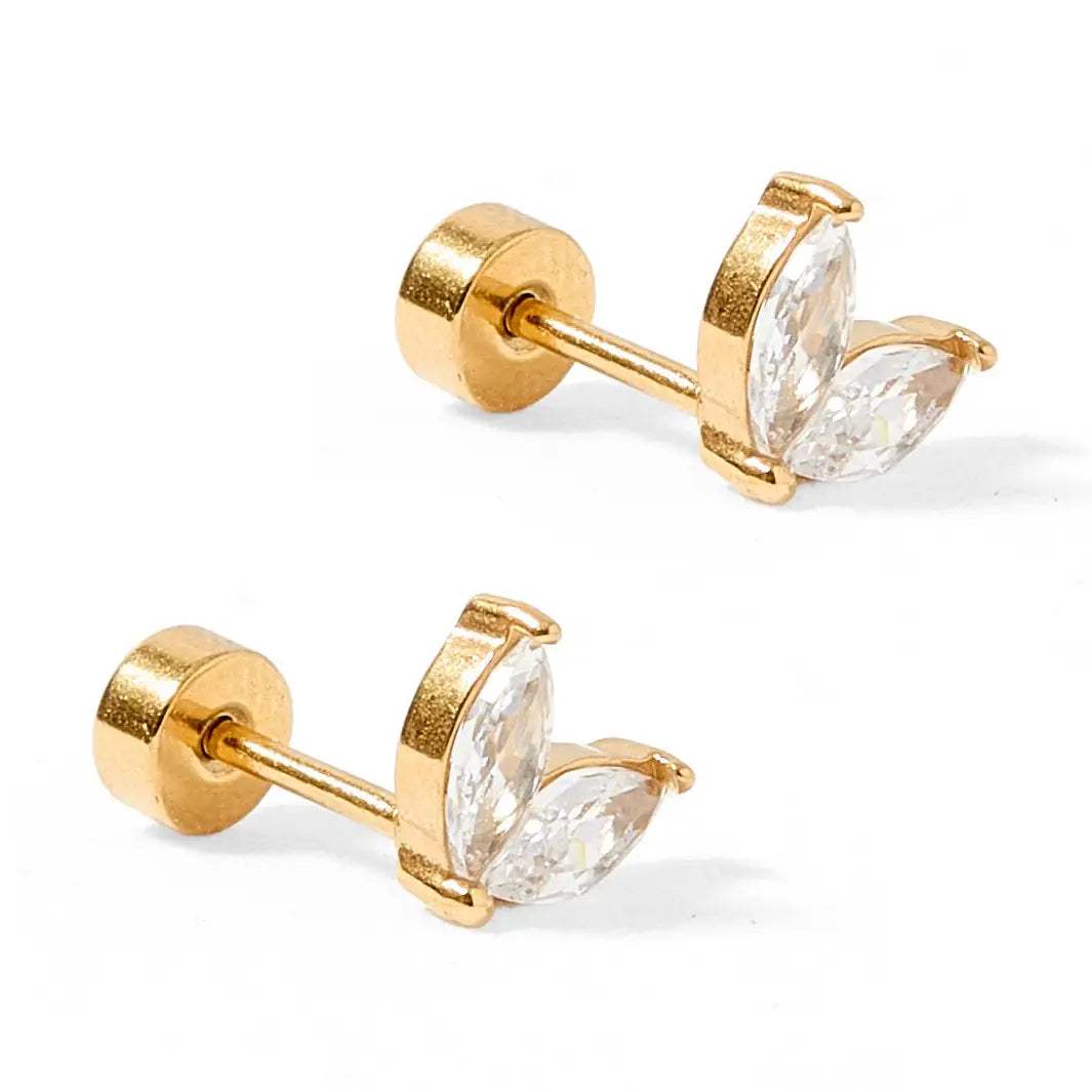 Nova Gold Screwback Stud Earrings