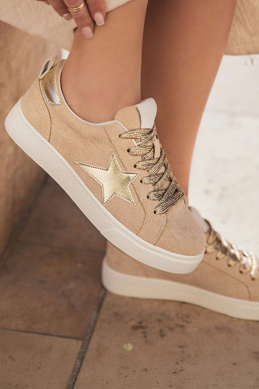 Claire Metallic Star Sneaker
