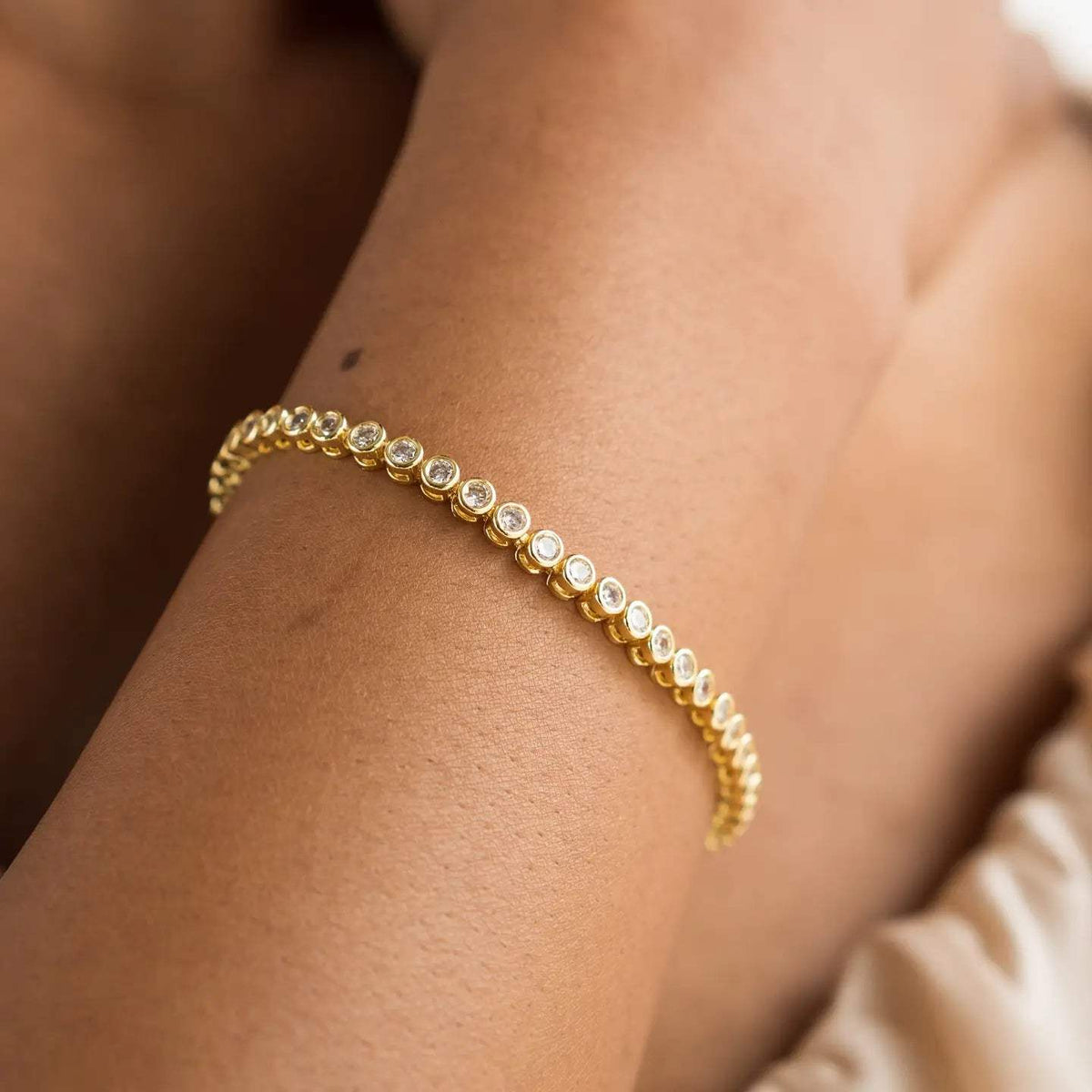 Timeless Gold Diamond Tennis Bracelet