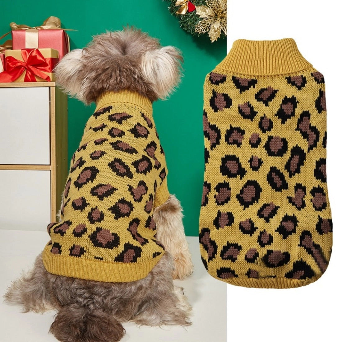 Leopard Print Dog Sweater