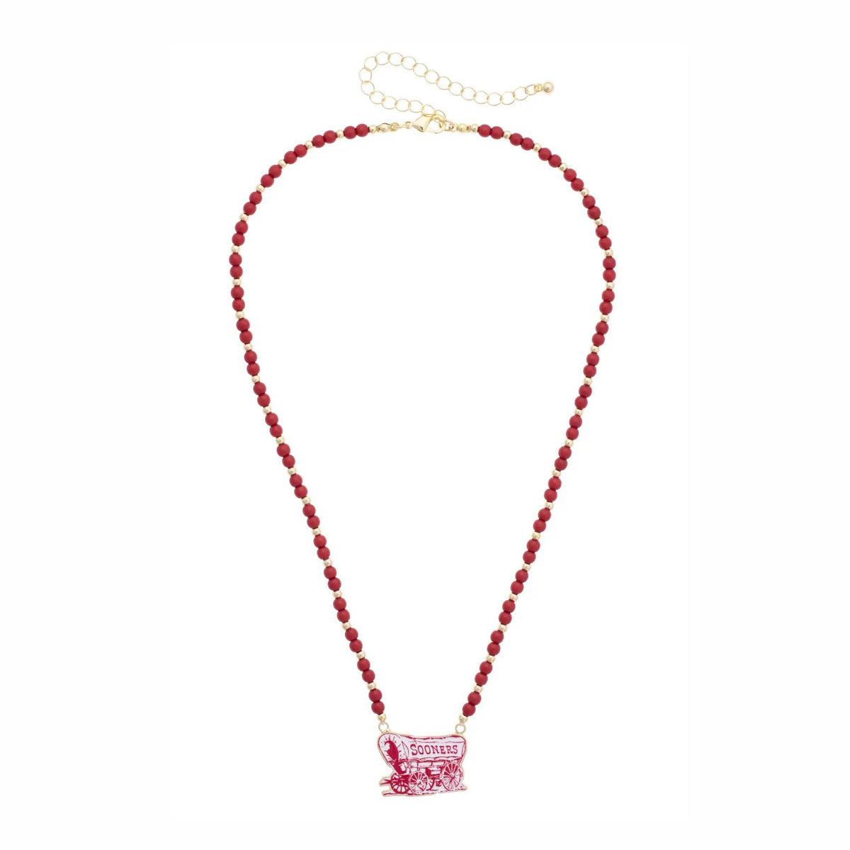 Boomer Sooner Beaded Spirit Necklace
