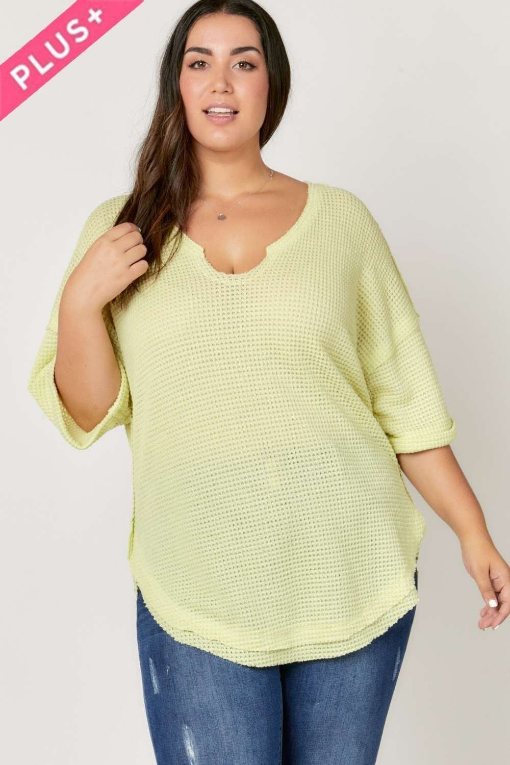 PLUS SIZE | Chill Knit Round Neck Top