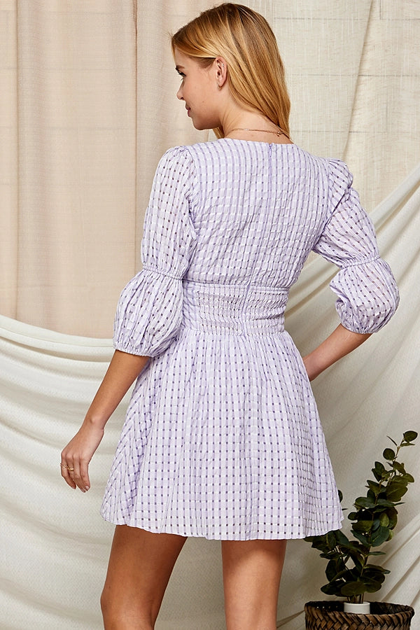 Evangelina Gingham Mini Dress