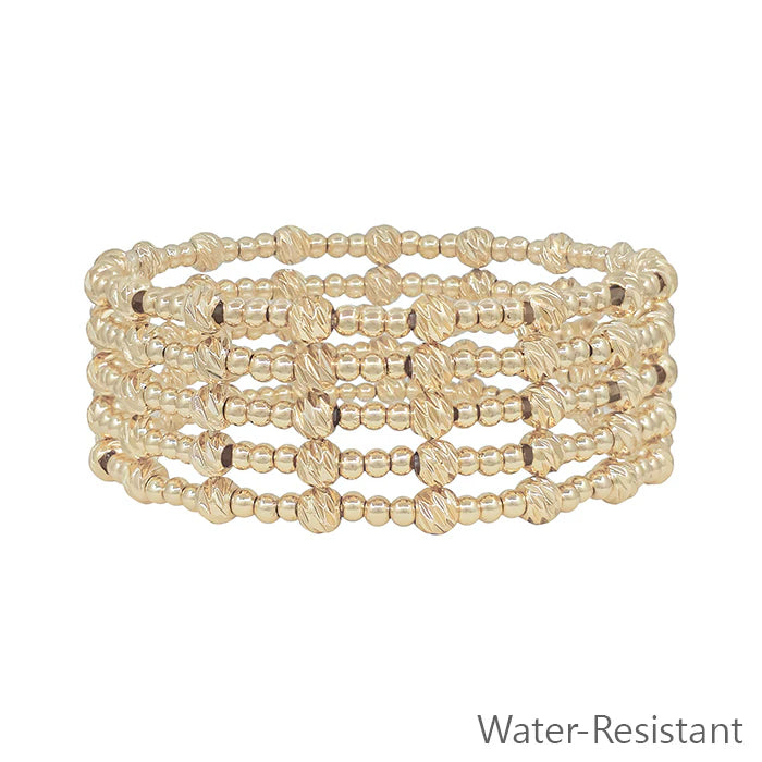 Lizzy Gold 3MM Stretch Bracelets