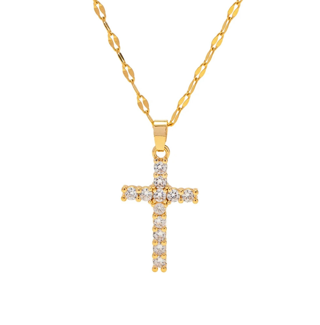 Sparkle Cross Necklace | Water Resistant - Chansutt Pearls