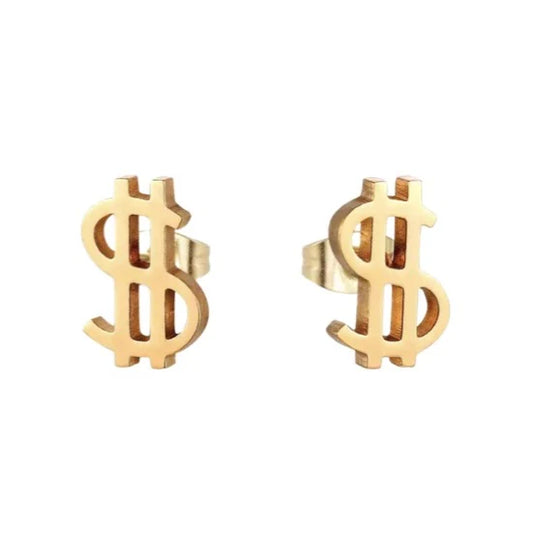 Dollar Signs Studs