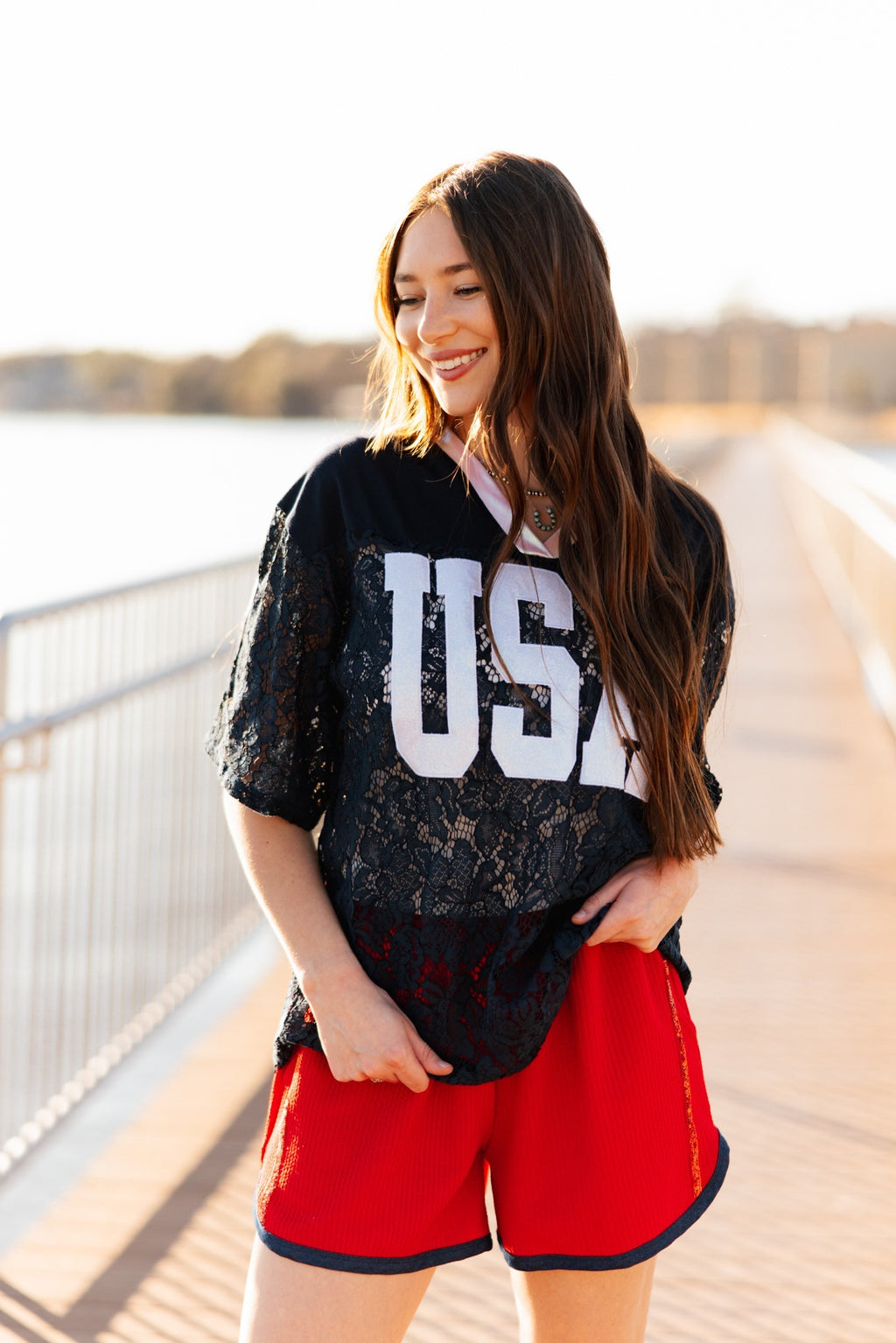 Lace "USA" Jersey | PLUS SIZE AVAILABLE