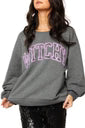 Charcoal & Plaid 'Witchy' Sweatshirt | Queen of Sparkles