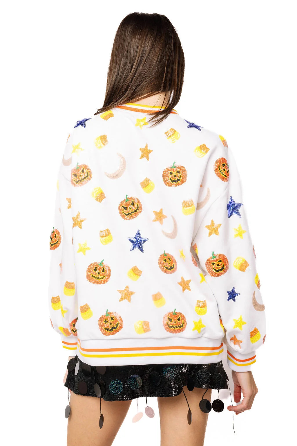 White Pumpkin Icon Sweatshirt Sweatshirt | Queen of Sparkles