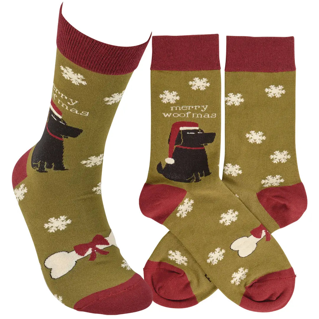 Classic Woven Christmas Socks