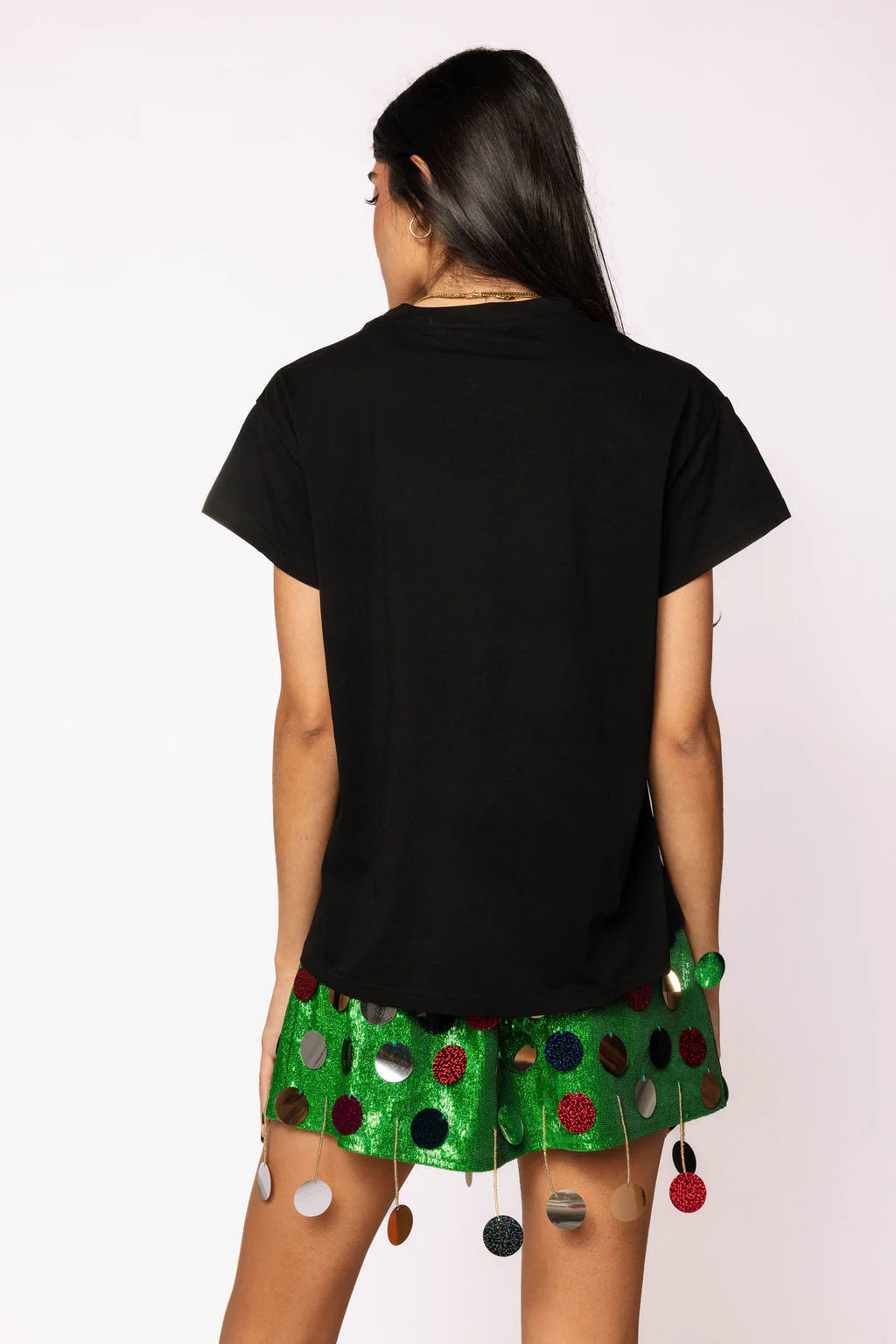 Black Rudolph Wearing A Wreath Tee | Queen of Sparkles