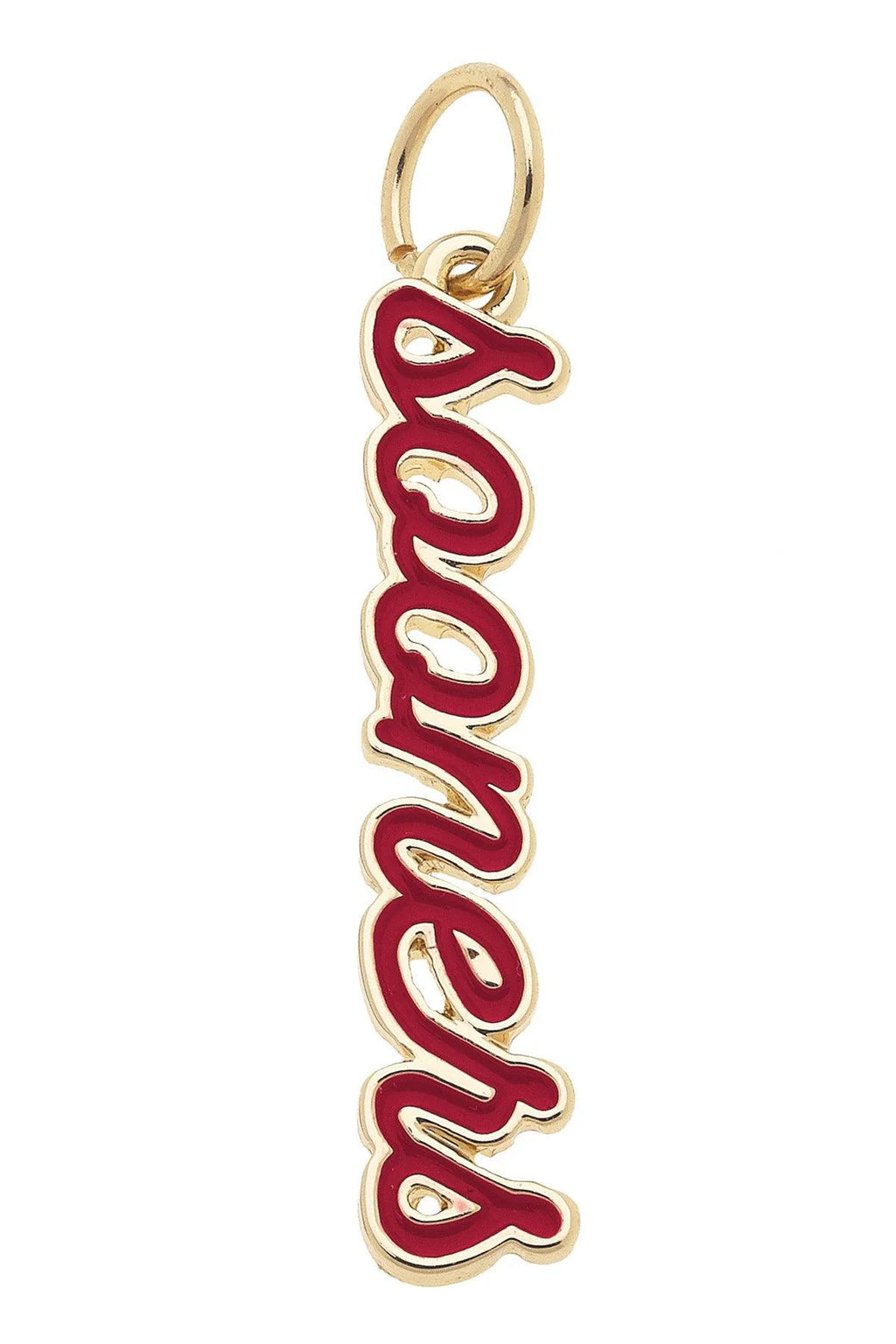 College Enamel Script Charm