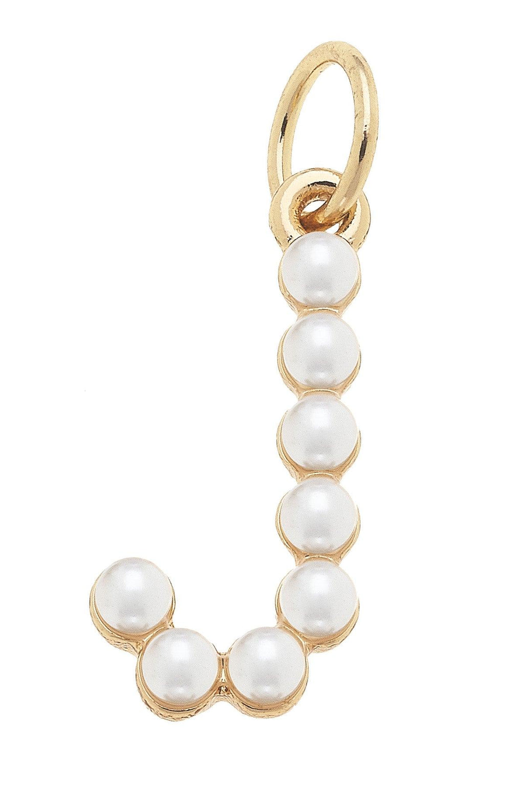 Pearl-Studded Letter Charm