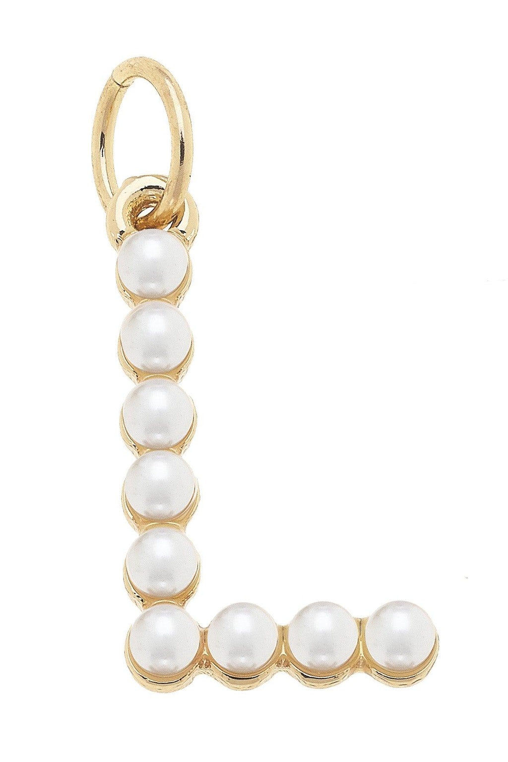 Pearl-Studded Letter Charm