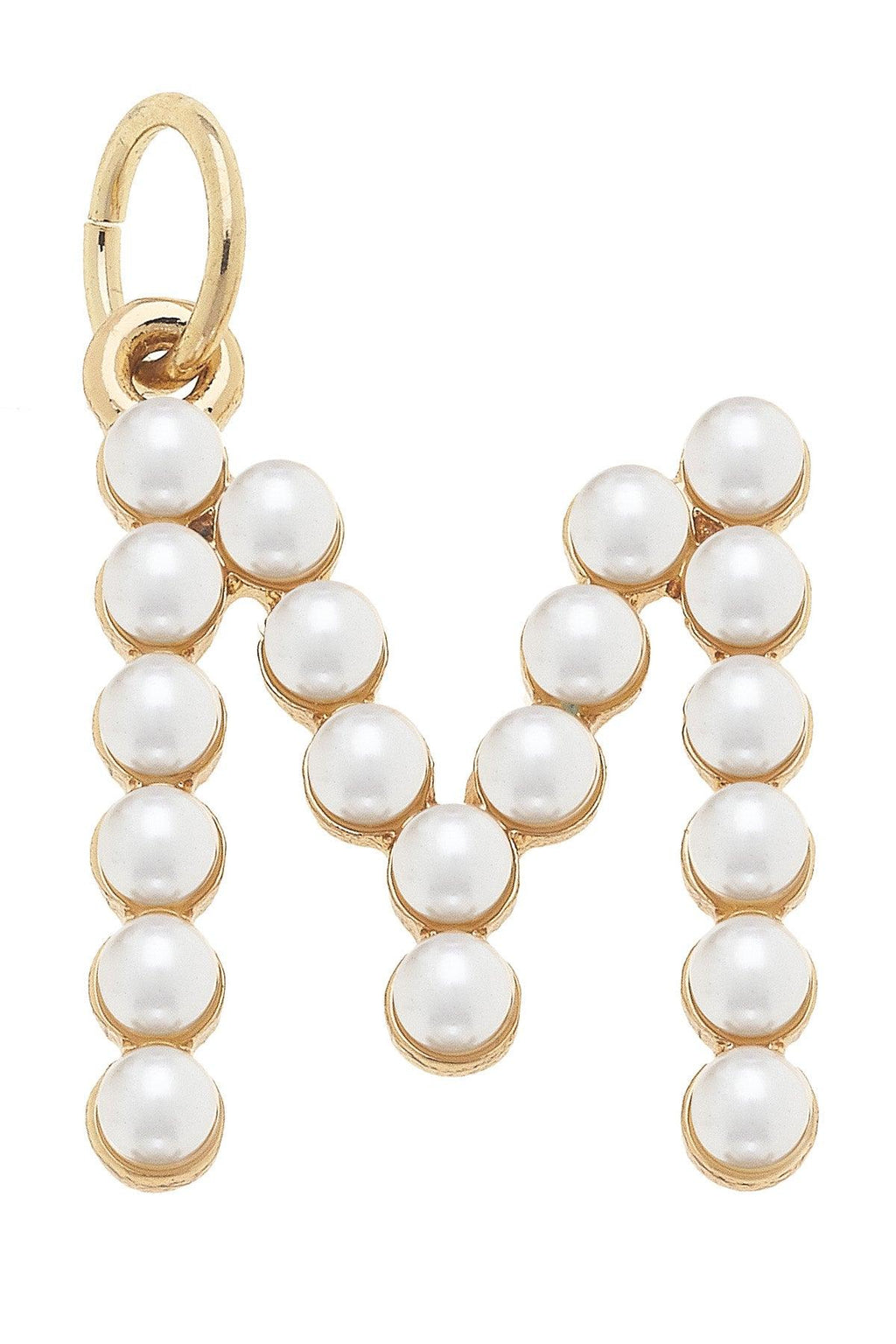 Pearl-Studded Letter Charm