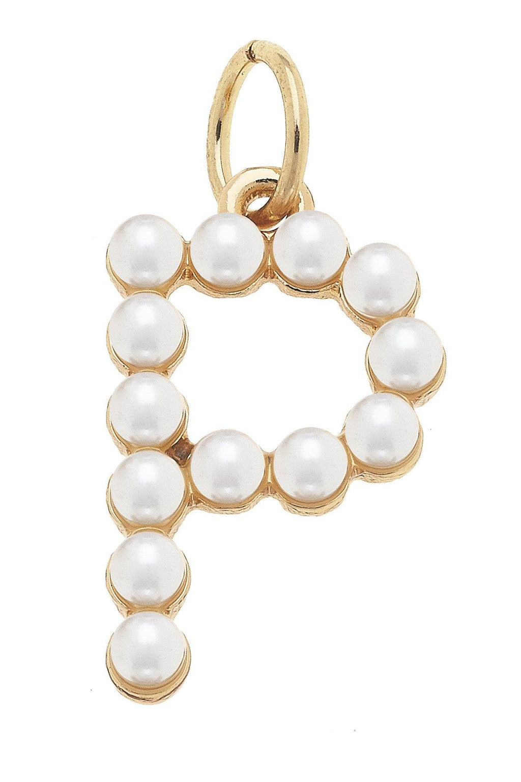 Pearl-Studded Letter Charm