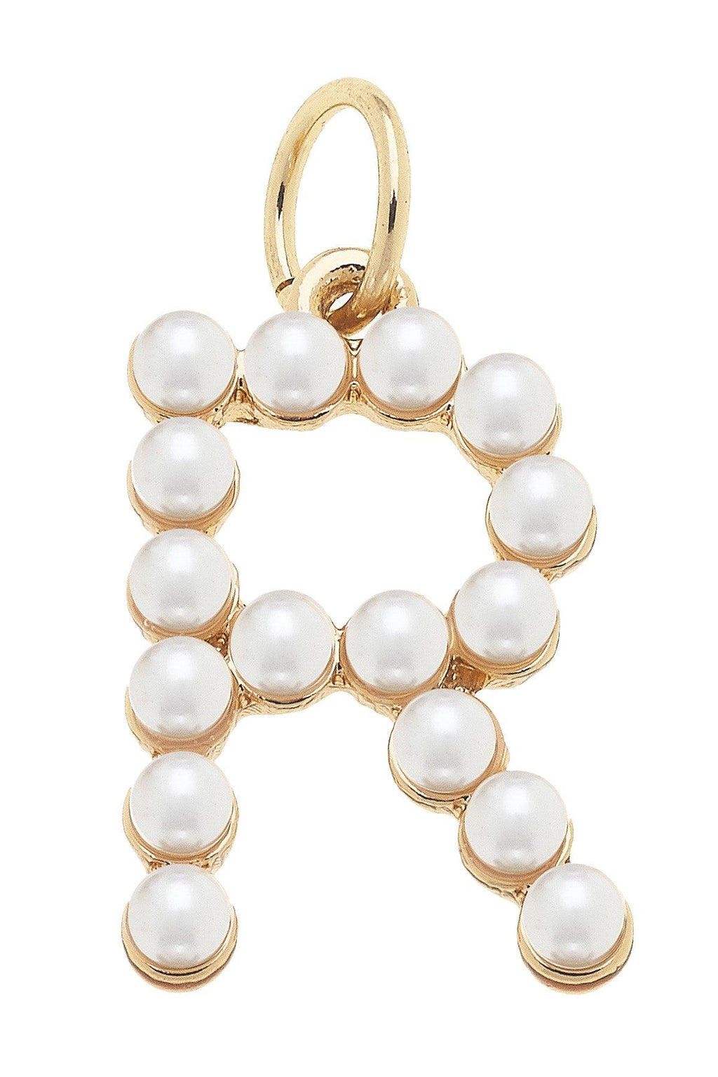 Pearl-Studded Letter Charm