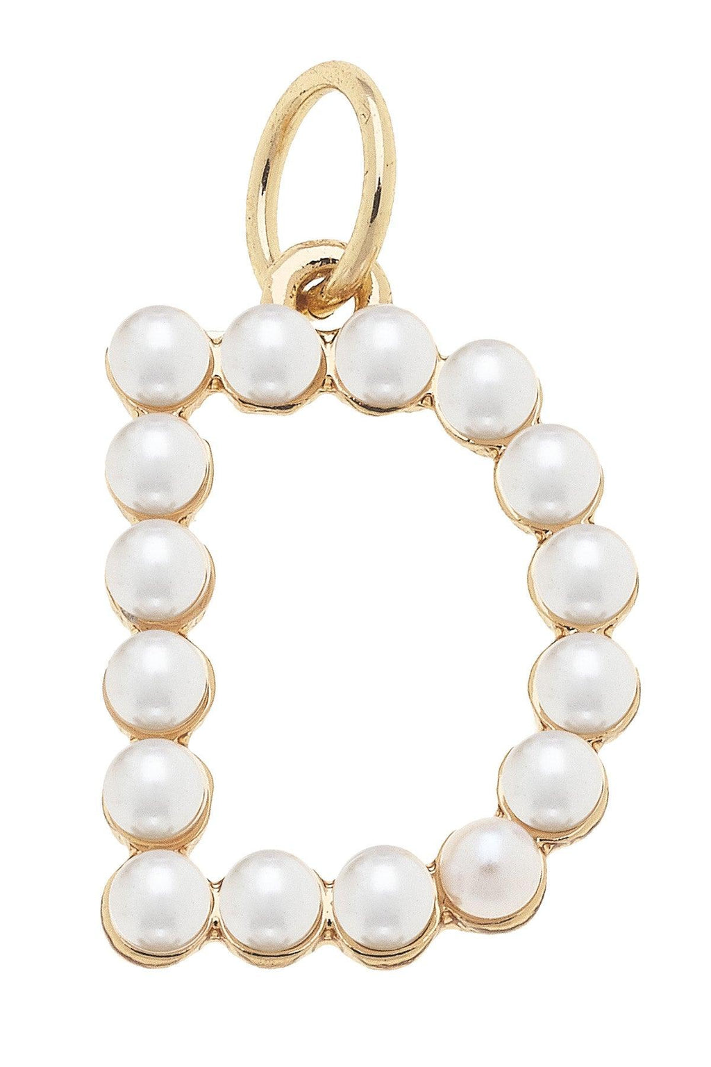 Pearl-Studded Letter Charm