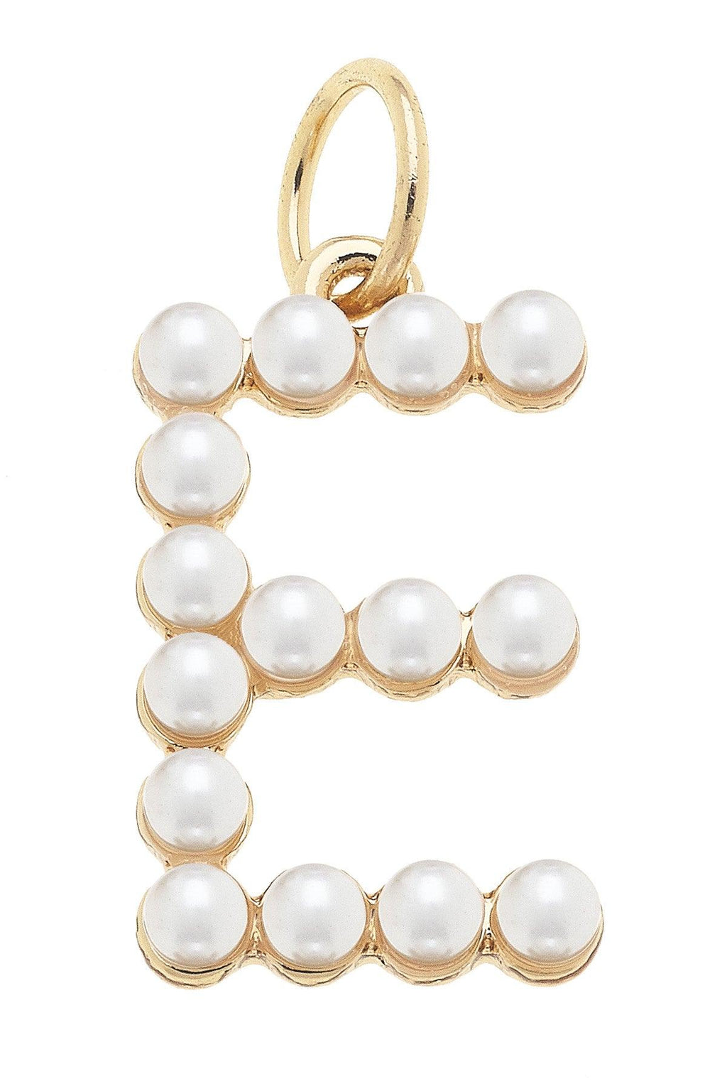 Pearl-Studded Letter Charm