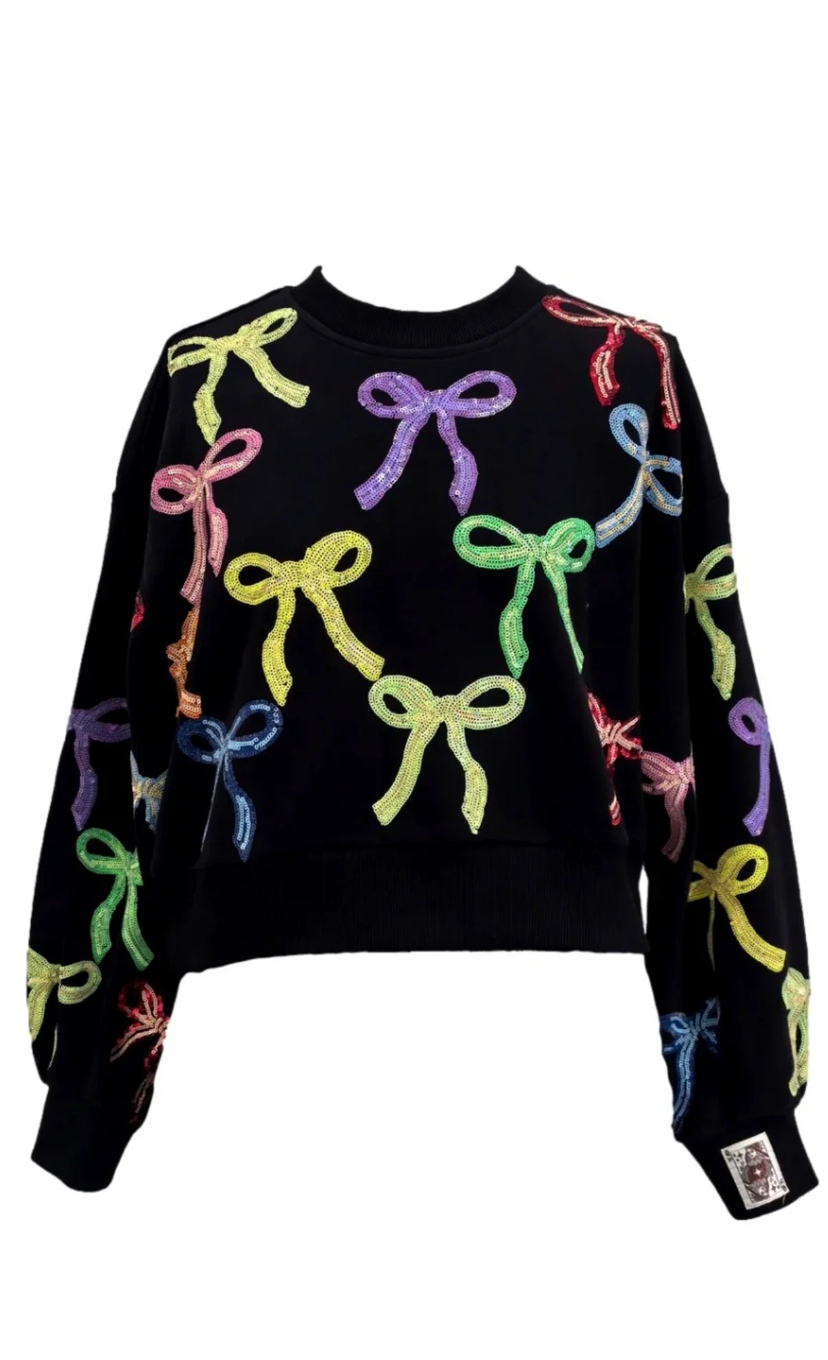 Black Multi Bow Sweatshirt | Queen of Sparkles