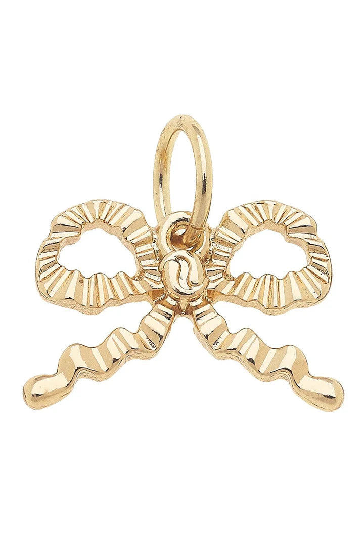 18K Gold-Plated Bow Charm