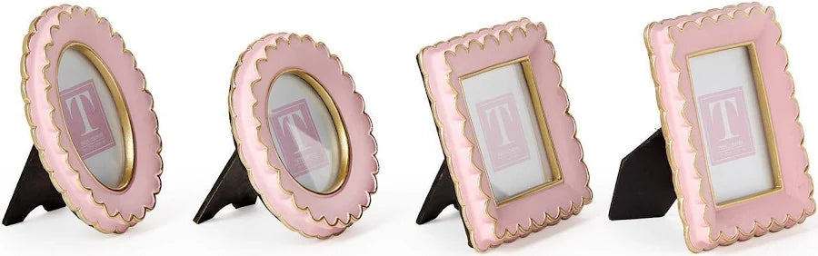 Pink Scalloped Mini Photo Frame