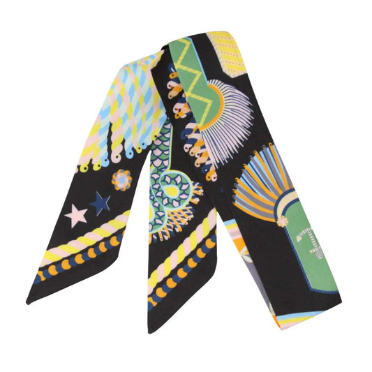 Festive Rainbow Parade Skinny Silk Scarf