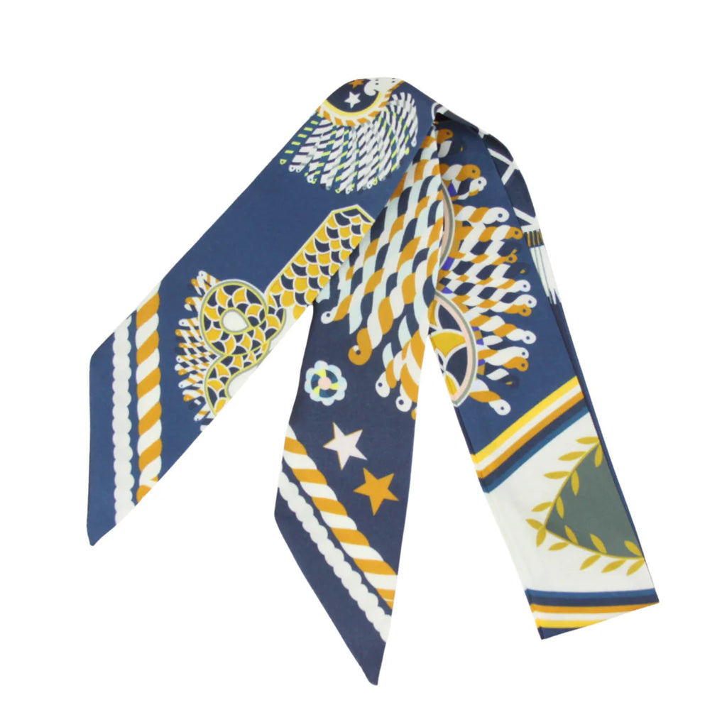 Festive Rainbow Parade Skinny Silk Scarf