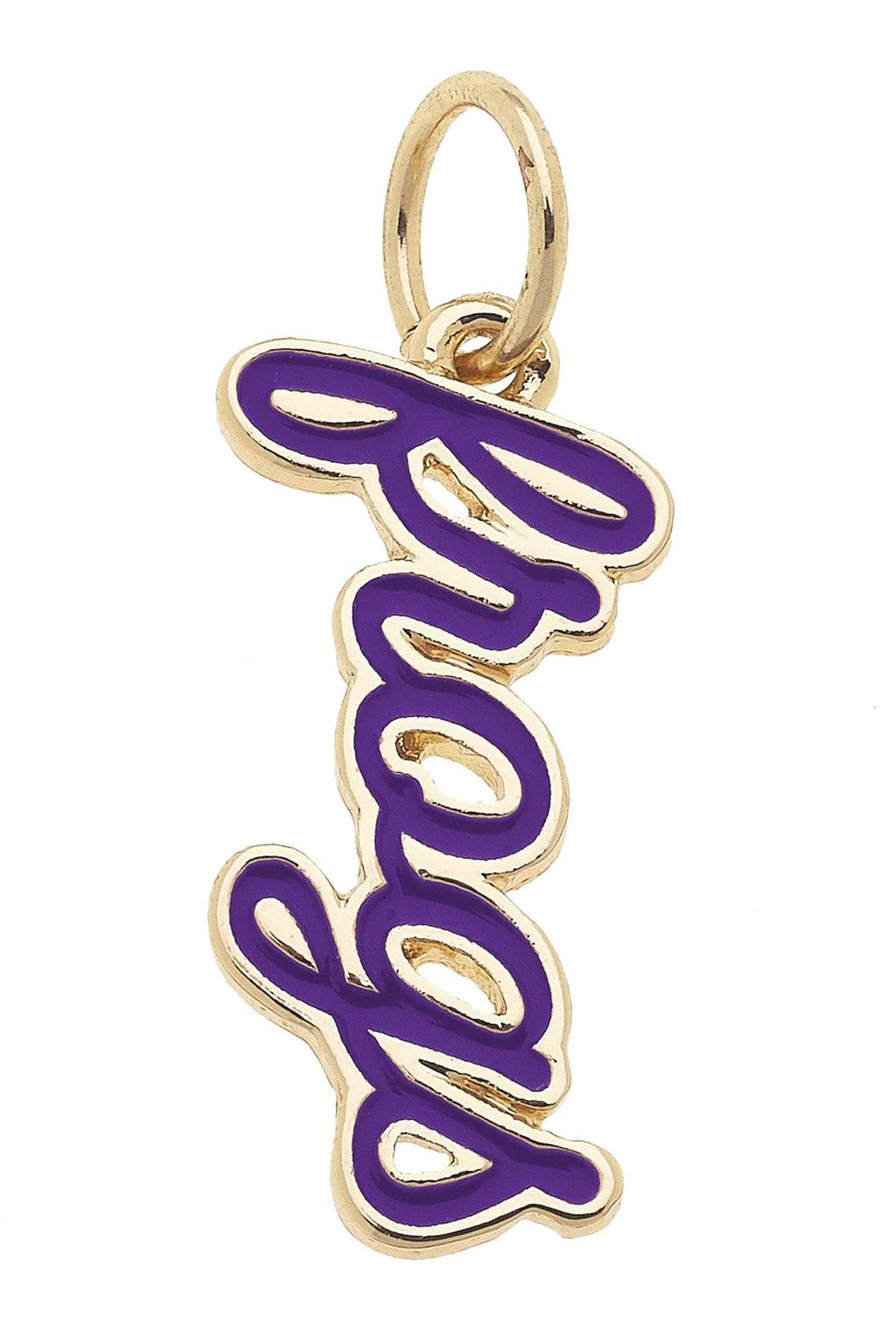 College Enamel Script Charm
