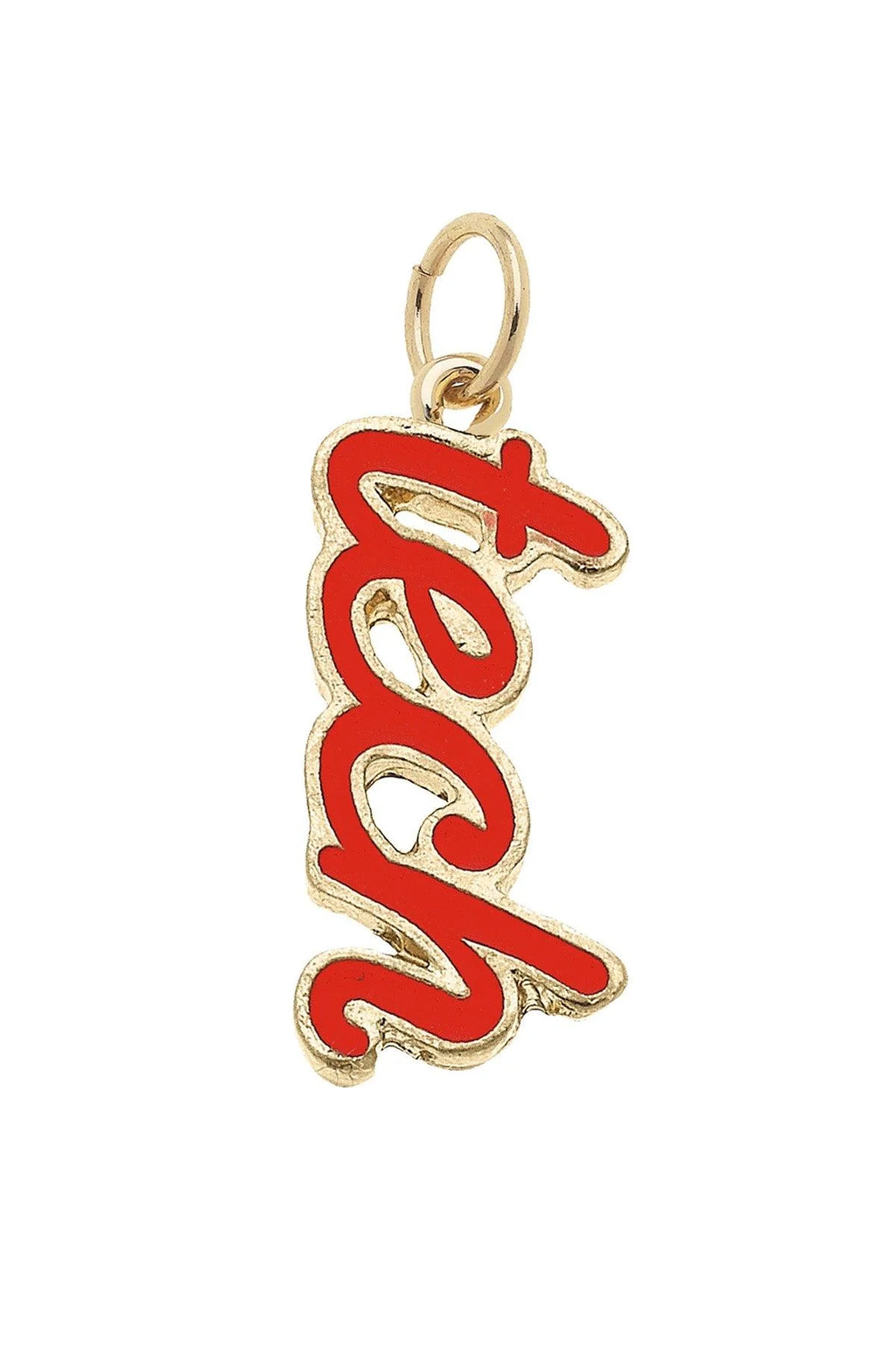 College Enamel Script Charm