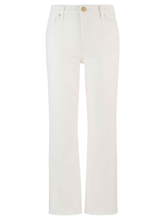 Kelsey High Rise Ankle Flare Raw Hem - Ecru | Kut from the Kloth