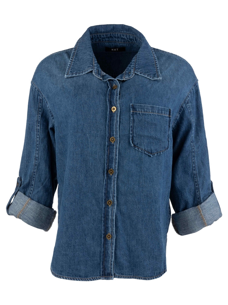 Leighton L/S Patch Pocket Button Down | Kut from the Kloth