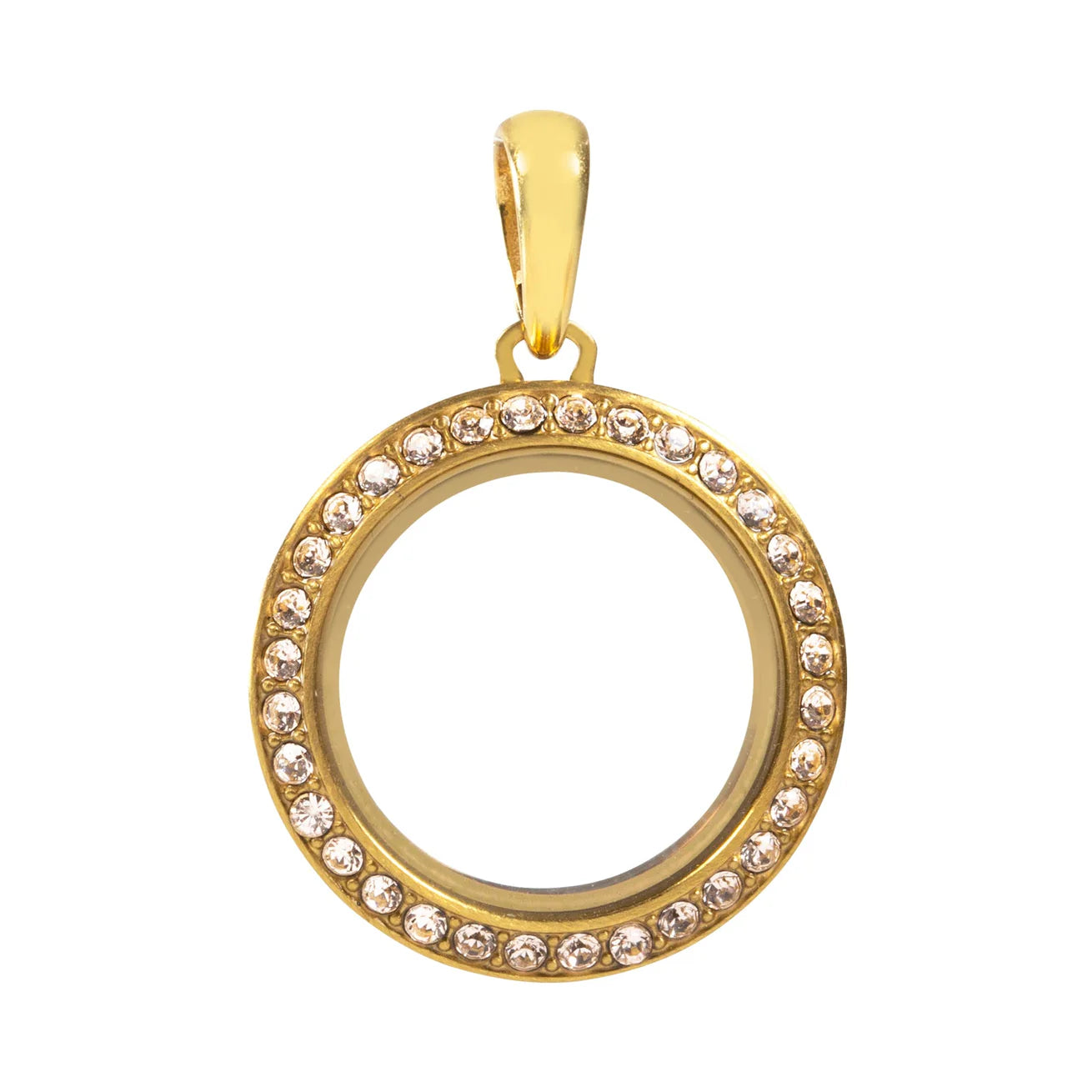 Twist Living Locket With Clear Crystals