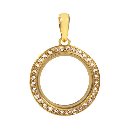 Twist Living Locket With Clear Crystals