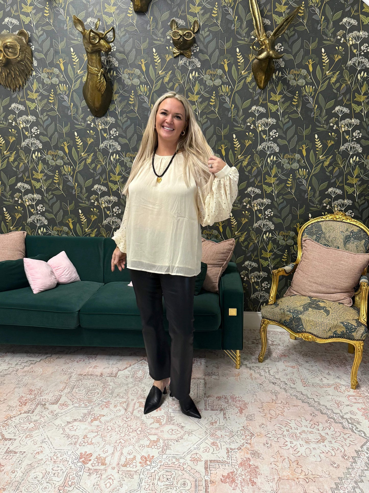 Nicole Long Sleeve Chiffon Blouse